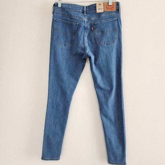 NWT Levi's 711 Skinny Jeans Mid Rise 29 Blue Y2K - Picture 2 of 6